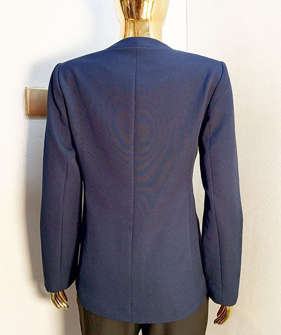 Tahari Navyblue Blazer Zipper Pocket