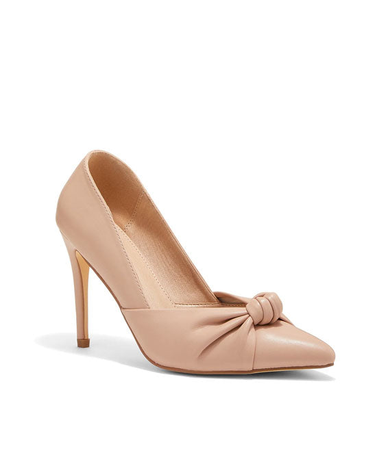 NY&C BEIGE SHOE WITH KNOT BRIE HEEL