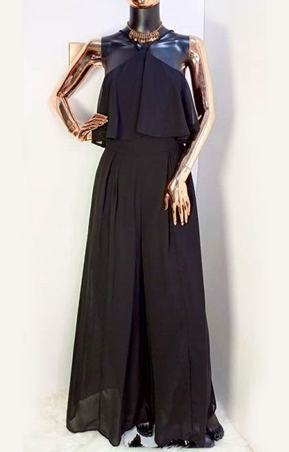 HYFVE BLACK PALAZO JUMPSUIT