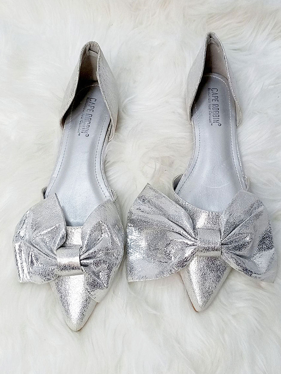 CAPE ROBBIN SILVER SILVER SHOE TWIT FLAT