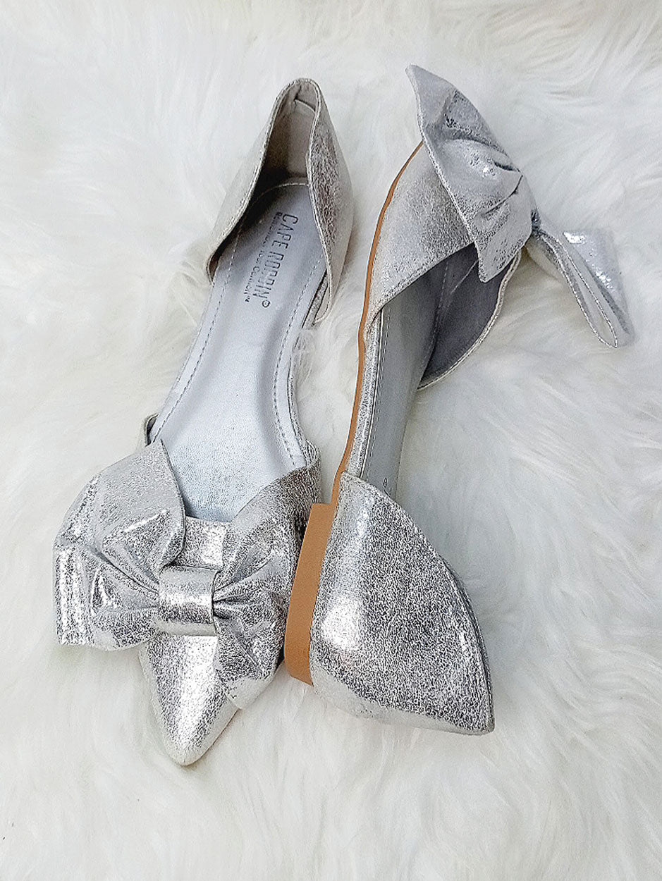 CAPE ROBBIN SILVER SILVER SHOE TWIT FLAT