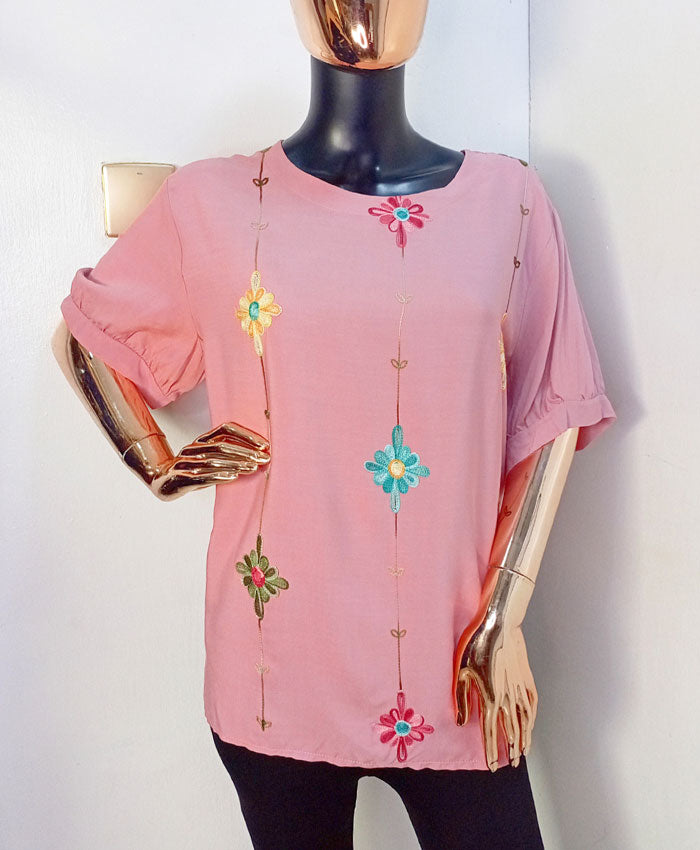FLOWERY TOP IN VARIOUS COLOURS