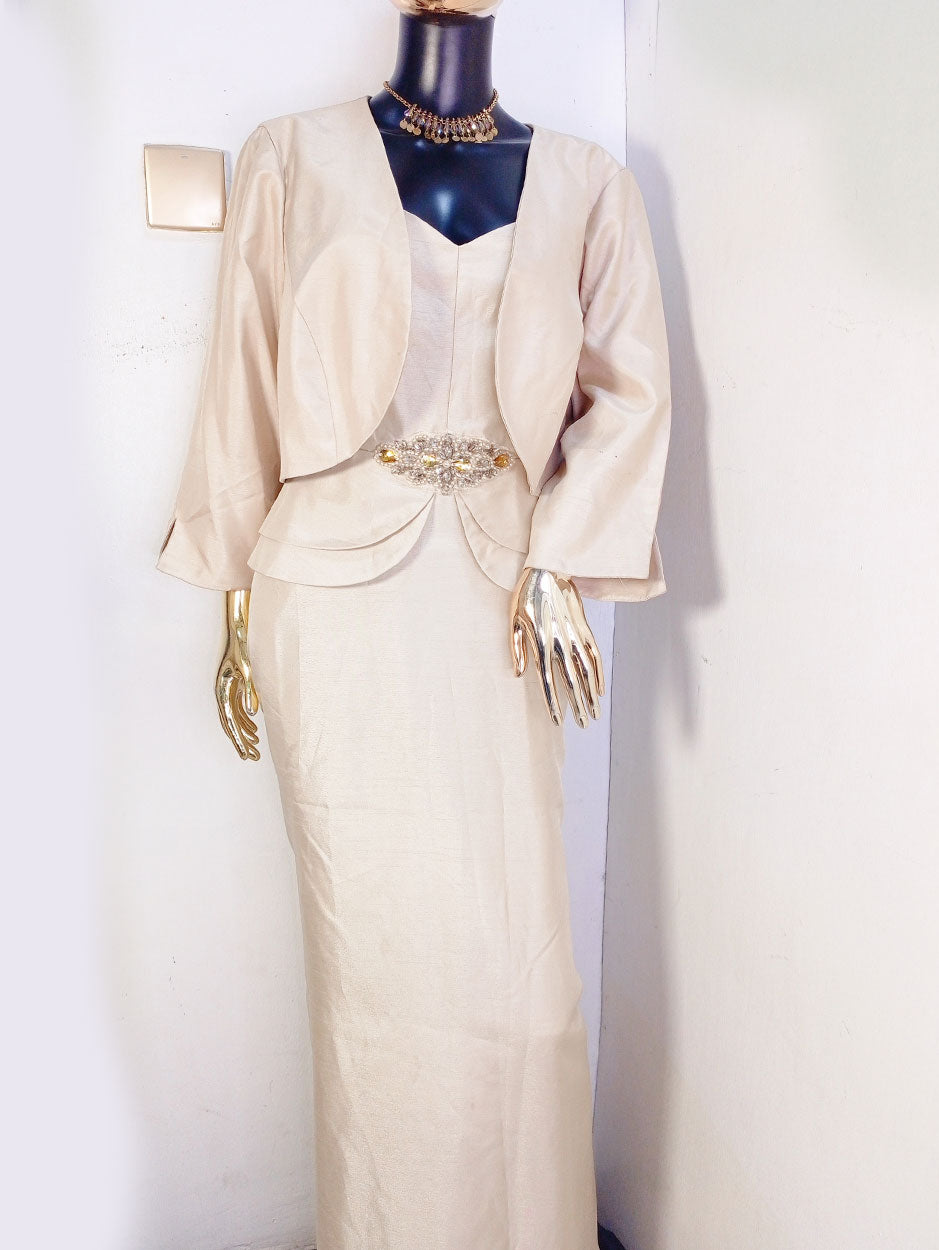 Jessica Howard Champagne 2 Piece Dress