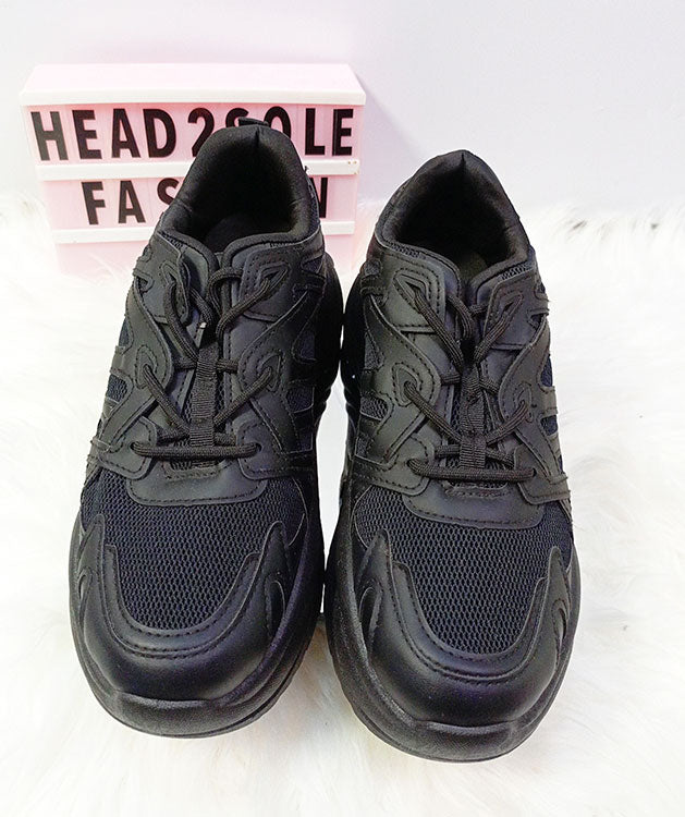 Liliana Black Chunky Trainers