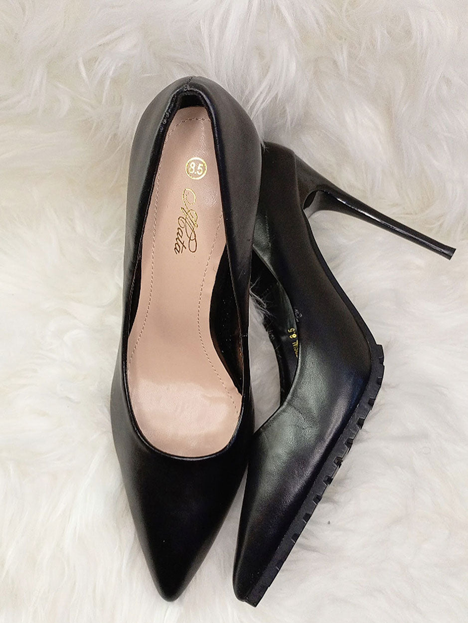 Mata Black Stilleto Booty Sole Heel