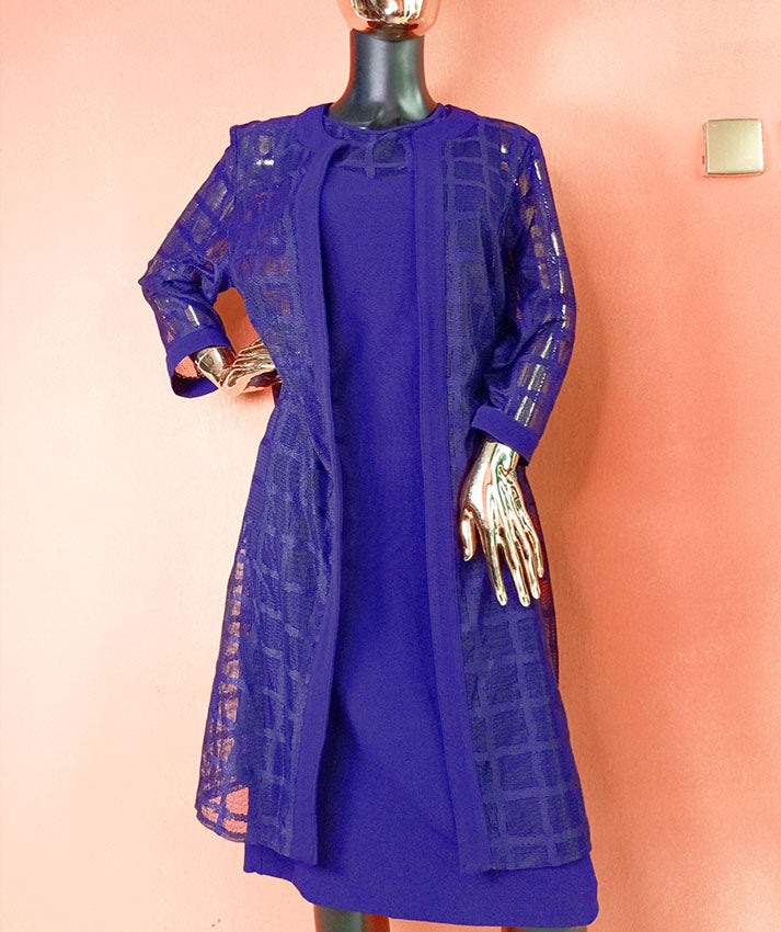 Maya Brooke Purple 2 Piece Dress 3/4 Sleeve