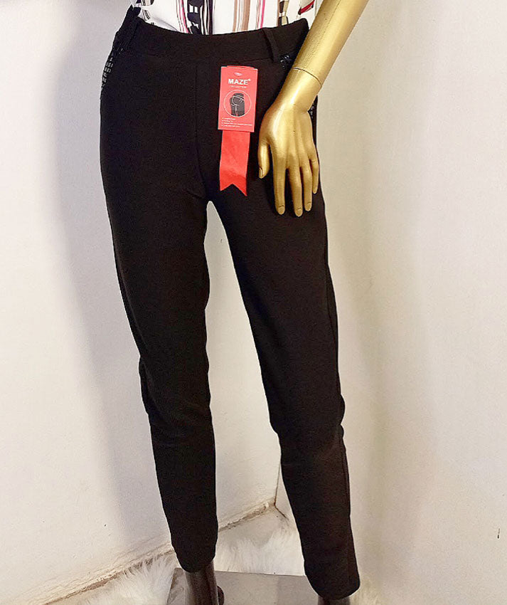 Maze Collection Black Stretchy Pant Perfect Fit