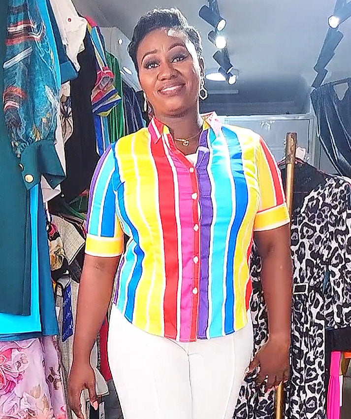 Ny&C Multi Colored Shirt Short Sleeve