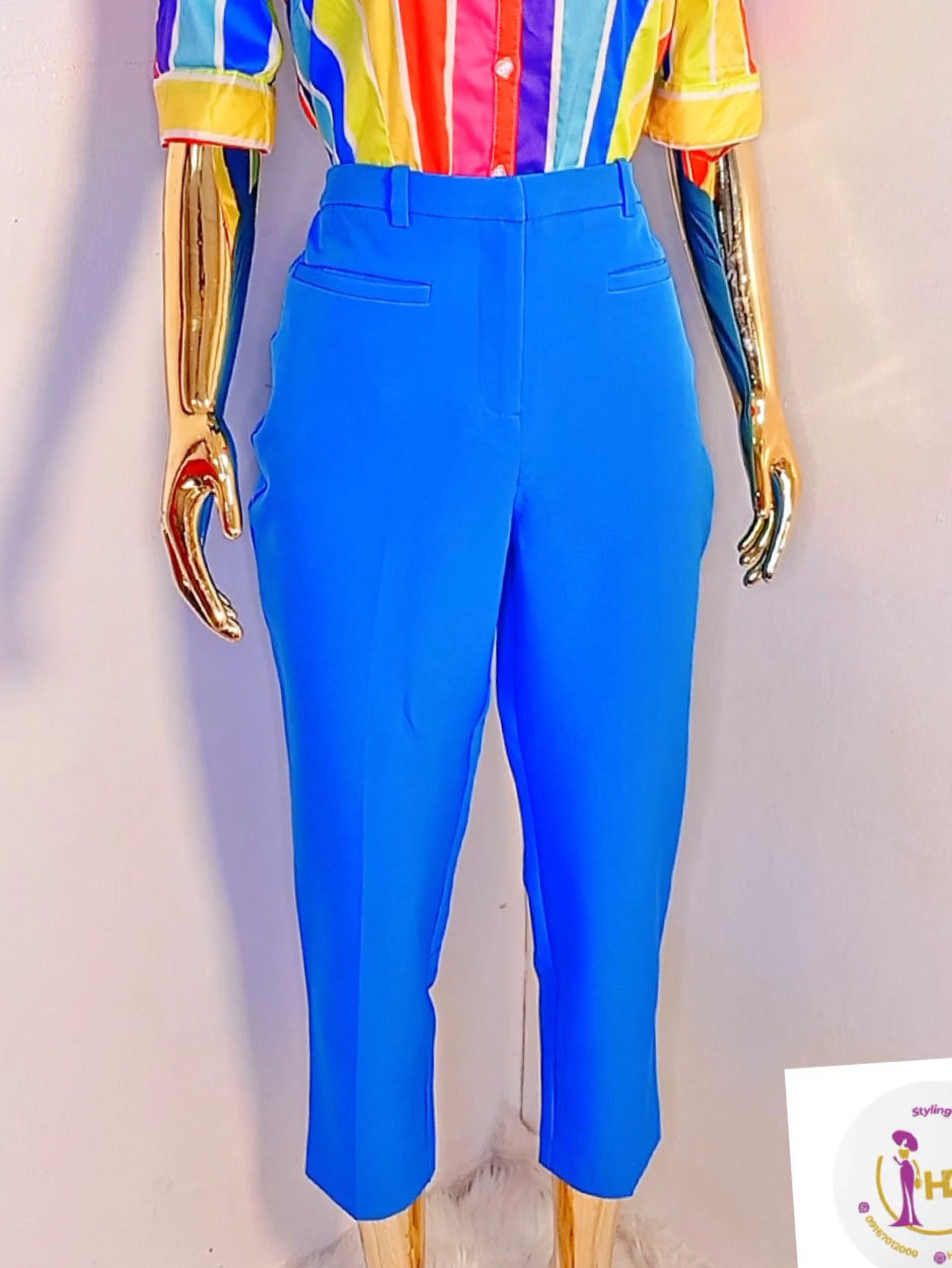 Ny&C Torquoise Blue Cotton Pant