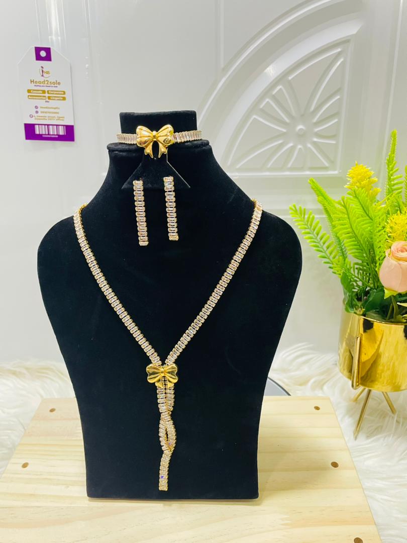 3 piece Cubic Zirconia gold filled jewelry set