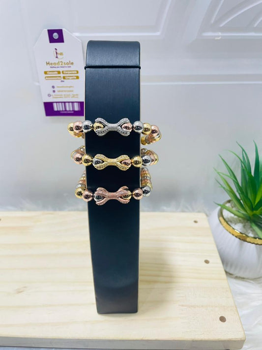 3 piece set of tricolor (3 tones) Bracelet