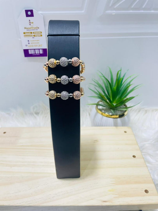 3piece set of tricolor (3 tones) bracelet