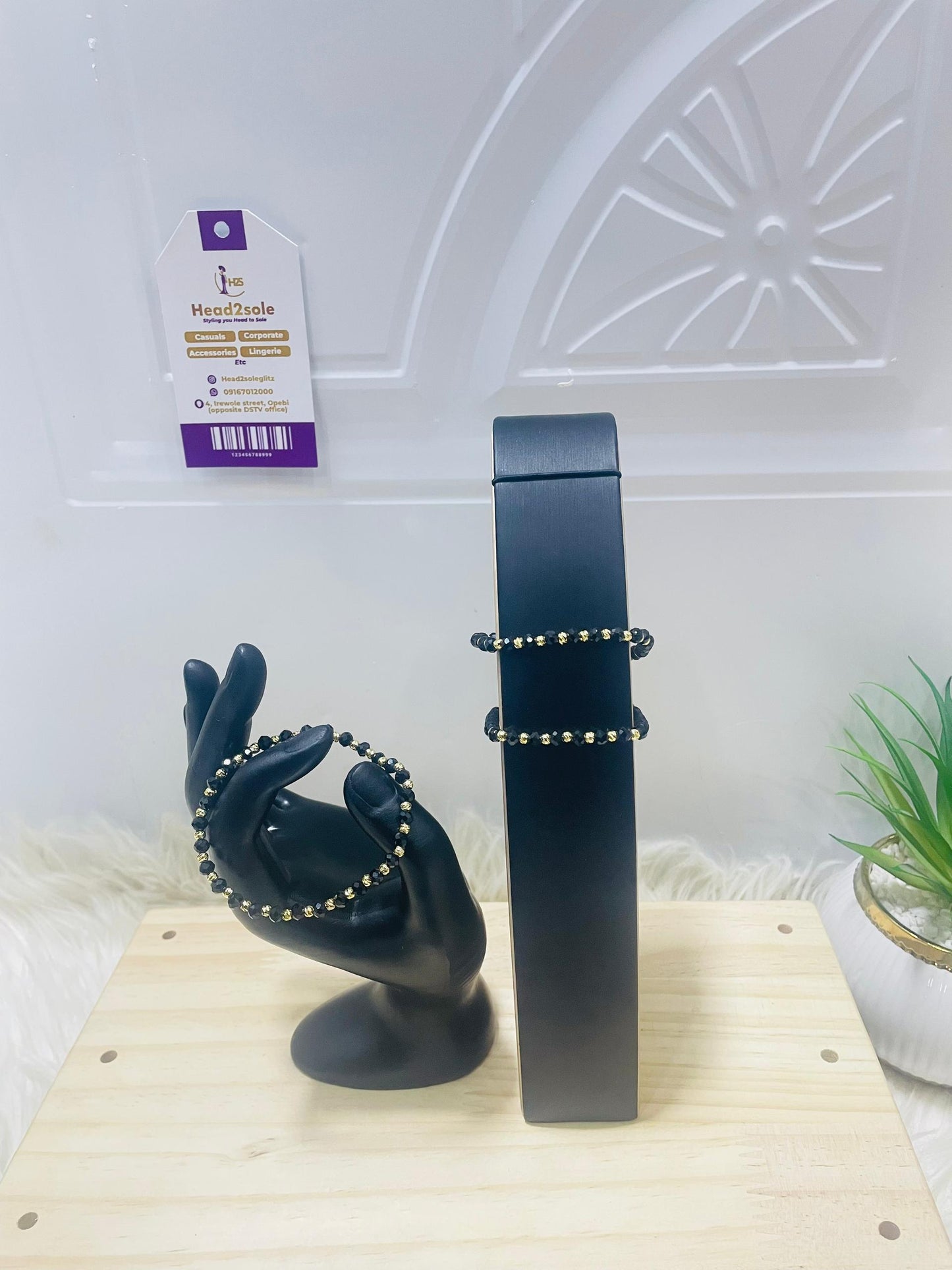 3 piece single tone Beaded Bracelet set