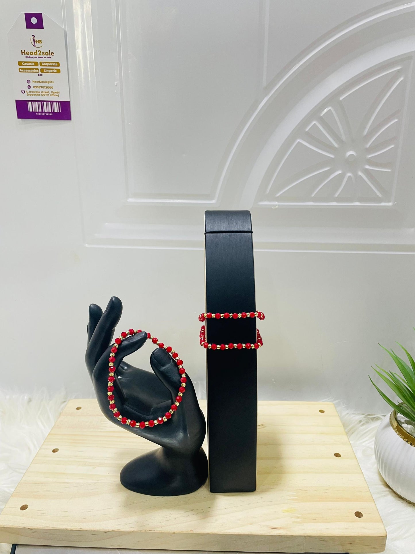 3 piece single tone Beaded Bracelet set