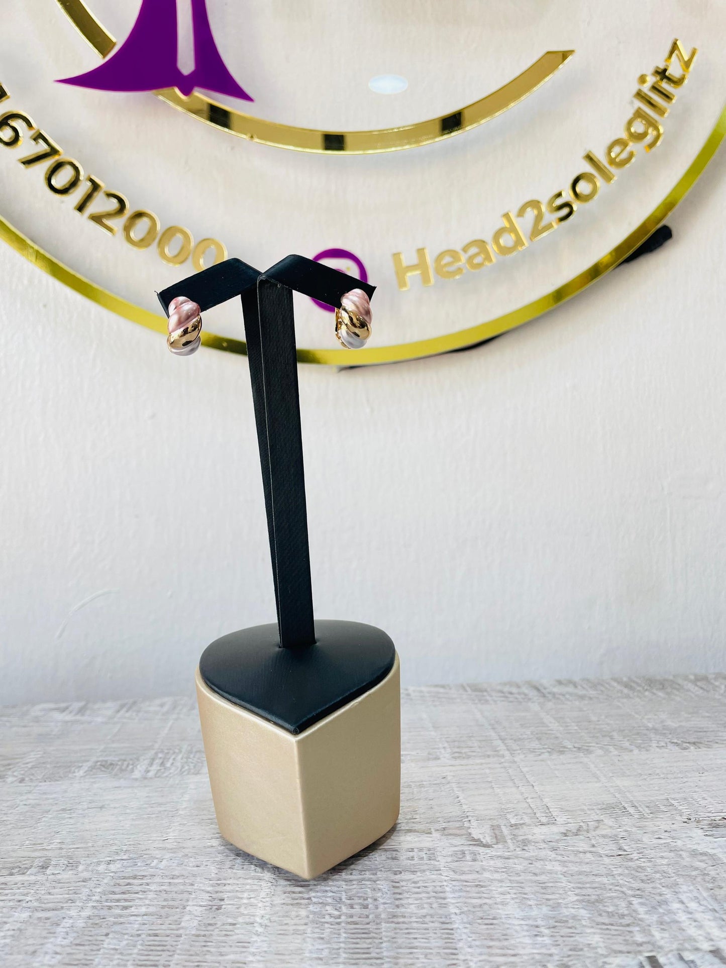 Tricolor twisted rope earrings