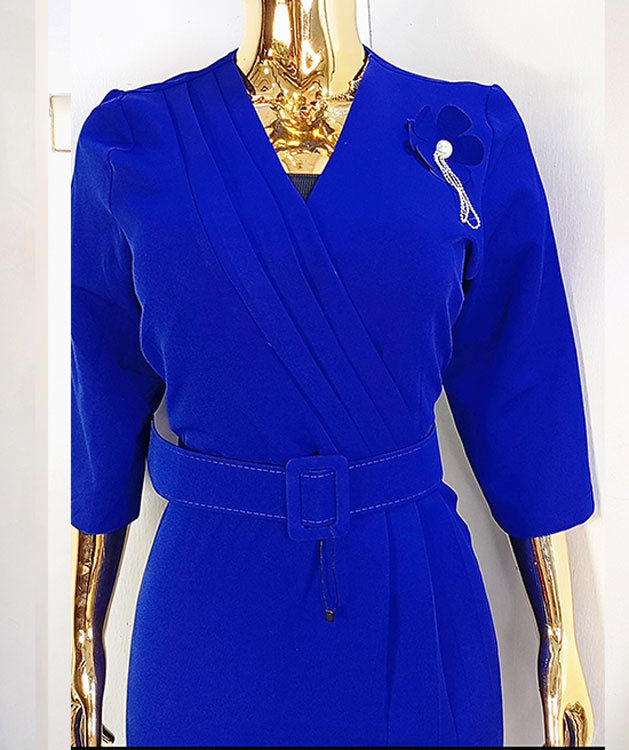 Zera Line Blue Dress