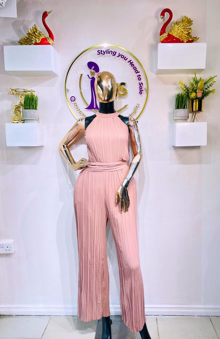 COPPERROSE PINK ALTER NECK JUMPSUIT