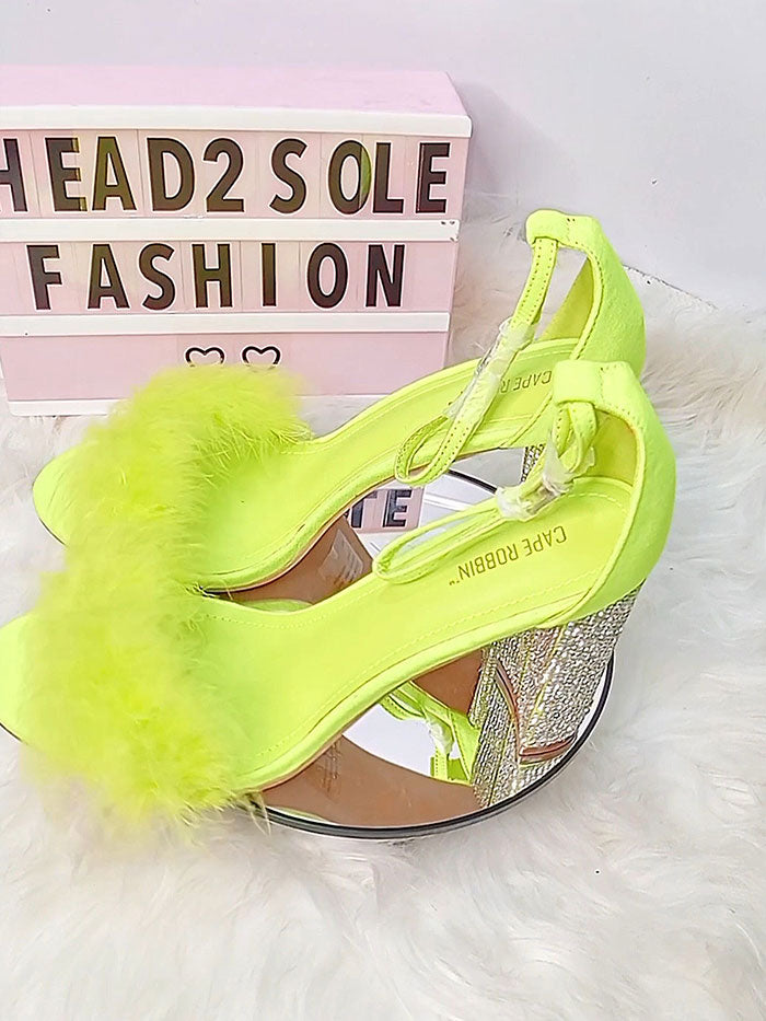 CAPE ROBBIN LEMON SANDAL WITH CHAIN PHILOSOPHY