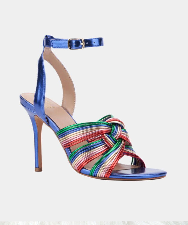 Ny&C Blue Sandal Blue Multi Heel