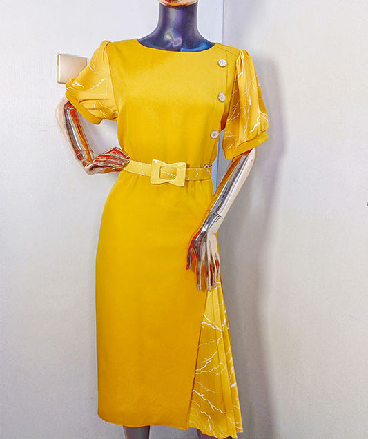 Adanos  Mustard Yellow Dress
