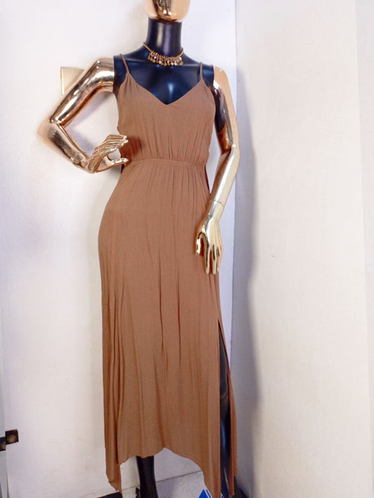 Ambience Brown Dress Smokey Back