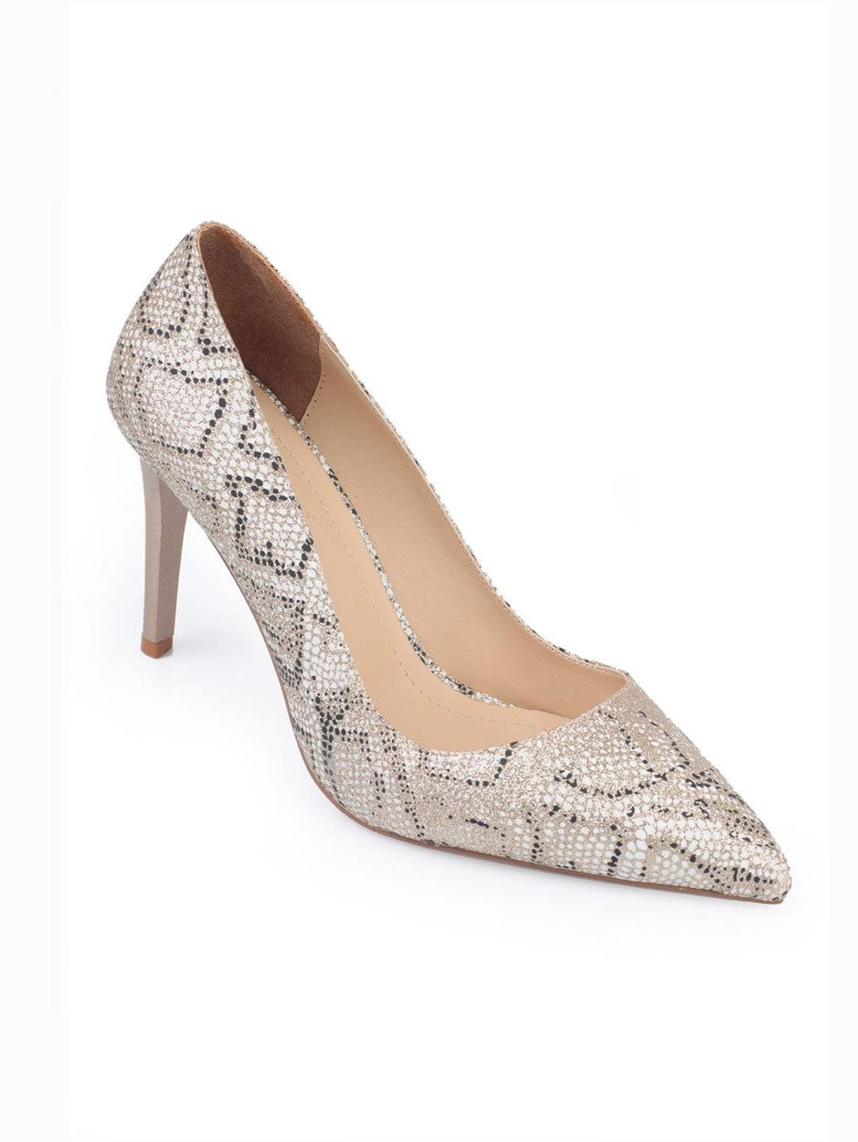 Bamboo Animal Skin Low Heel Scenario