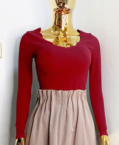 Boohoo Tall Wine Bodysuit Long Sleeve