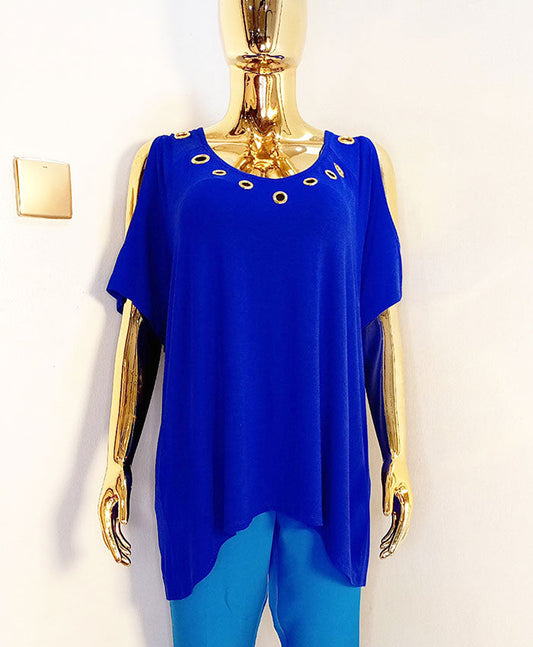 Cable & Guage Royal Blue Top