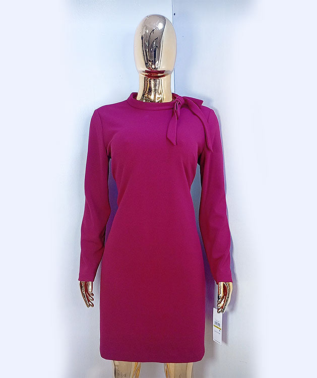 Calvin Klein Wine Dress Long Sleeve