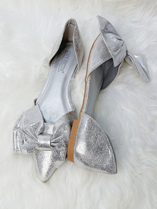 CAPE ROBBIN SILVER SILVER SHOE TWIT FLAT