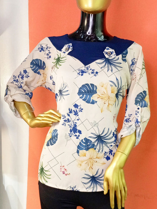 Flamingo Description Blue Blouse