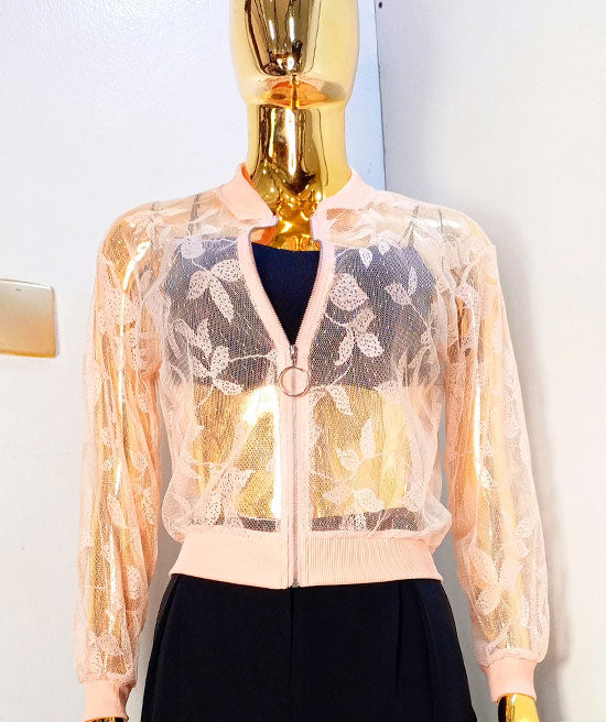 Shitignman Peach Net Pullover Jacket Long Sleeve
