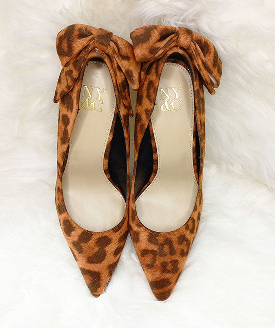 NY&C LEOPARD SKIN STILETTO DEMI HEEL