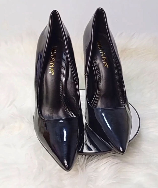 Liliana Black Stilleto  Gold Stilleto Heel