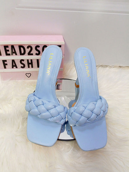 LILIANA WOVEN MULES STILETTO HEEL