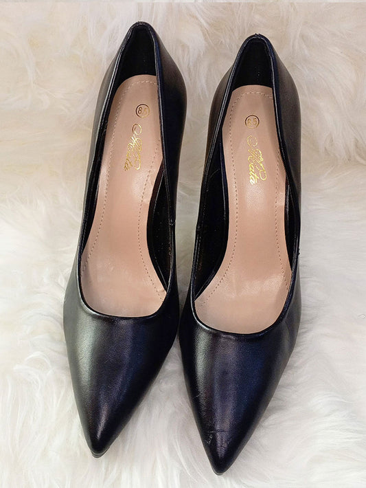 Mata Black Stilleto Booty Sole Heel