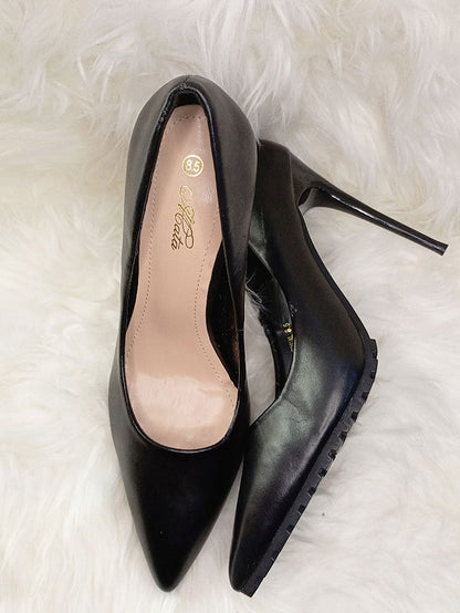 Mata Black Stilleto Booty Sole Heel