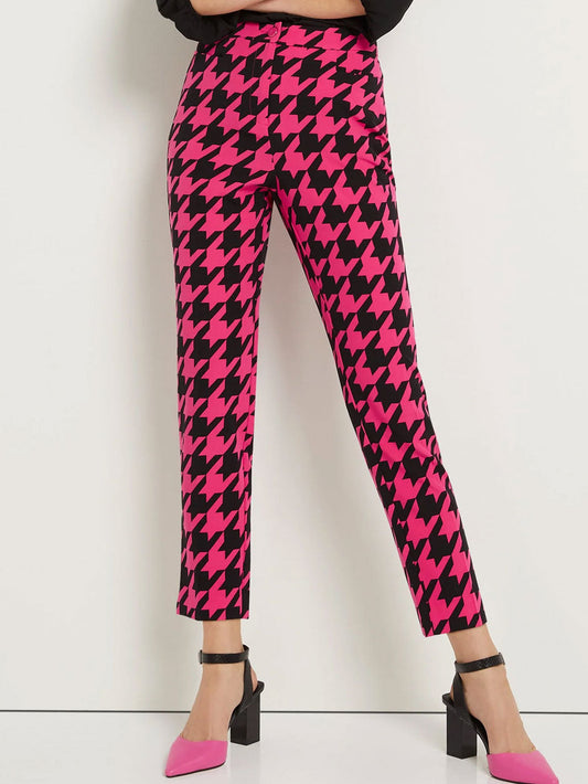 Ny&C Fuschia/Black Hounds Tooth Pant