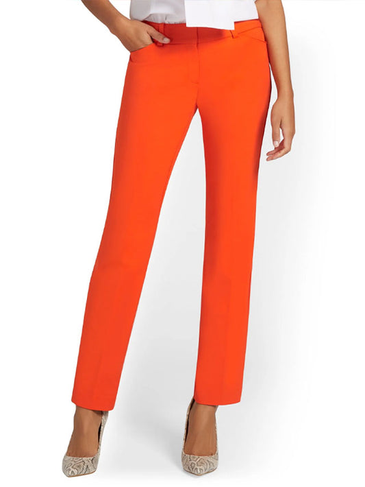 Ny&C Orange Cotton Pant Straight Fit