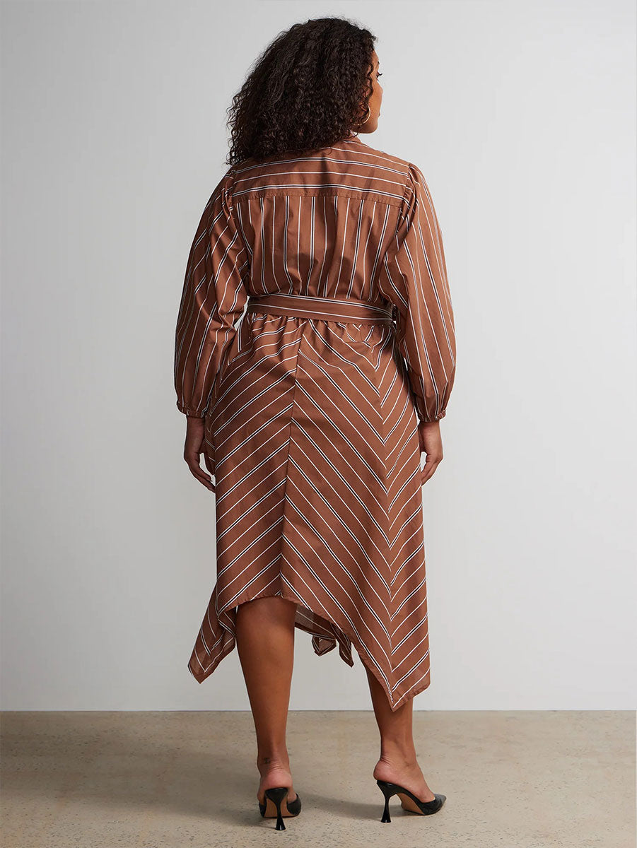 Ny&C Shirt Dress Brown Stripe