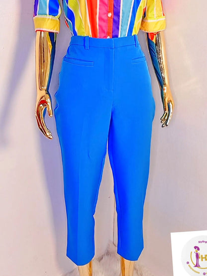 Ny&C Torquoise Blue Cotton Pant