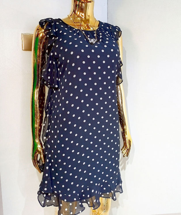 Shelby&Palmer Black Polkadots Dress Sleeveless
