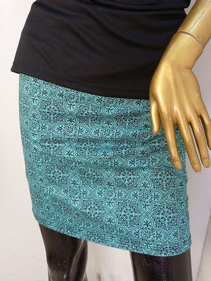 Tranquility Black Patterned Skirt