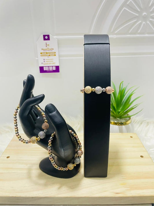 3piece set of tricolor (3 tones) bracelet