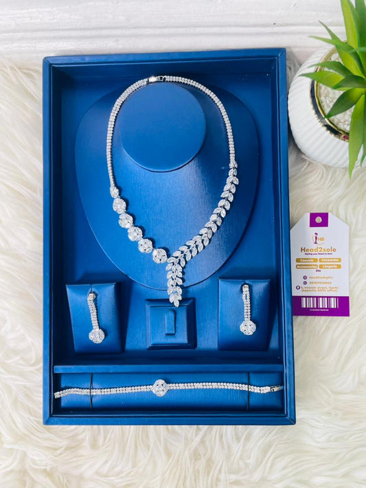 Bridal Zirconia Jewellery set 3 piece Cubic