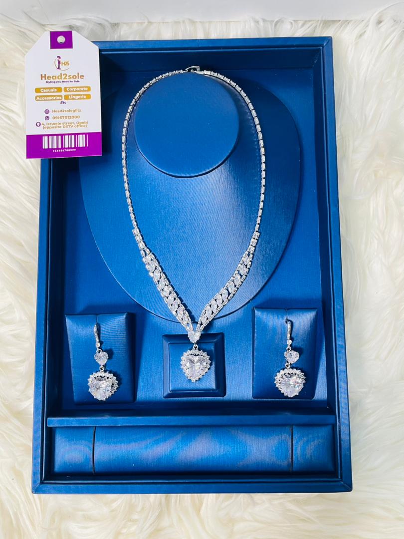 Bridal Jewelry set 2 piece Cubic Zirconia