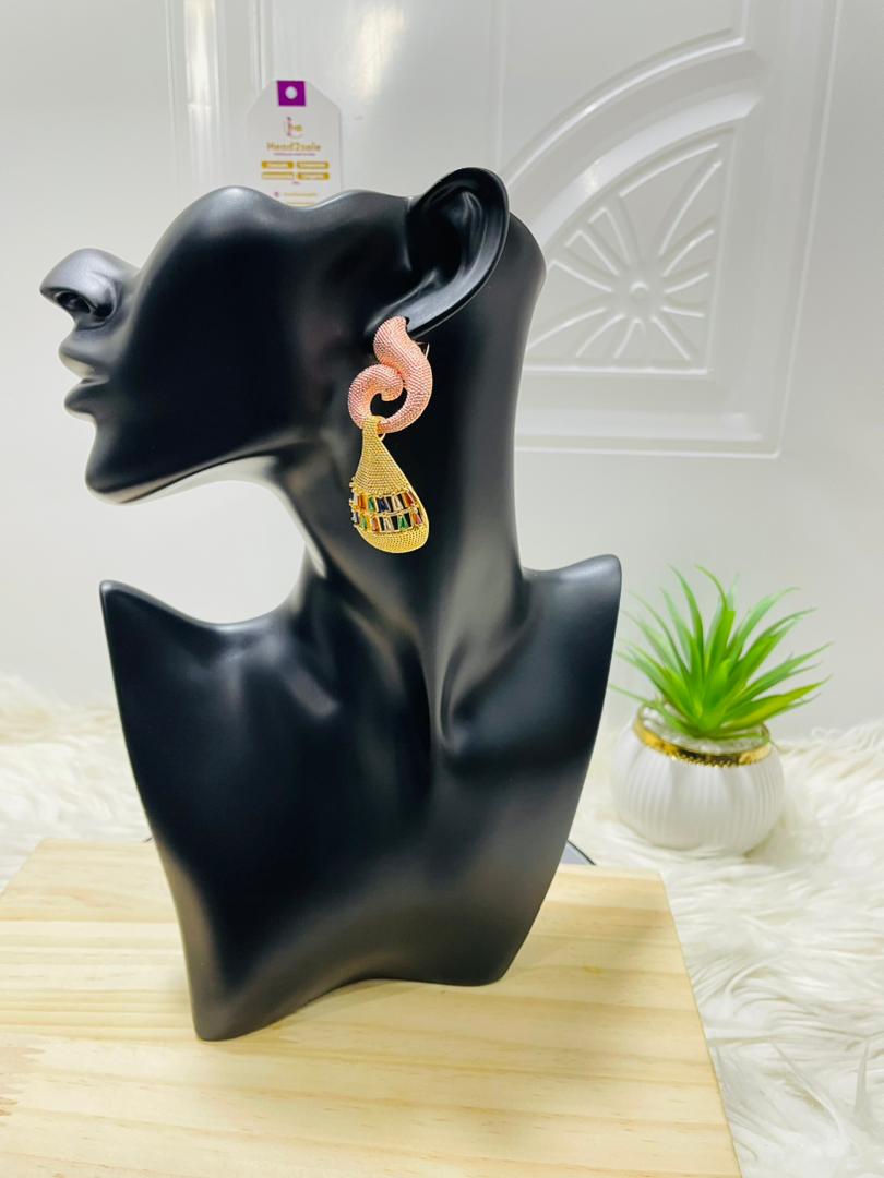 Cubic zirconia multicolor earrings