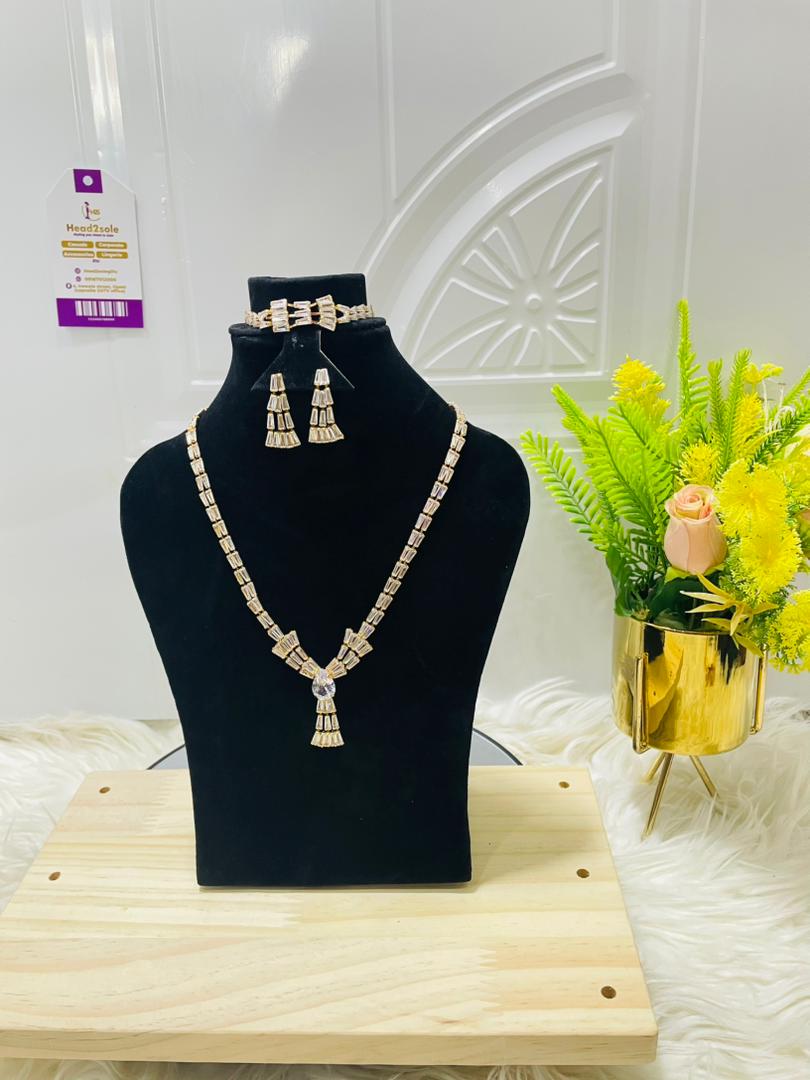 3 piece Cubic Zirconia gold filled Jewelry Set