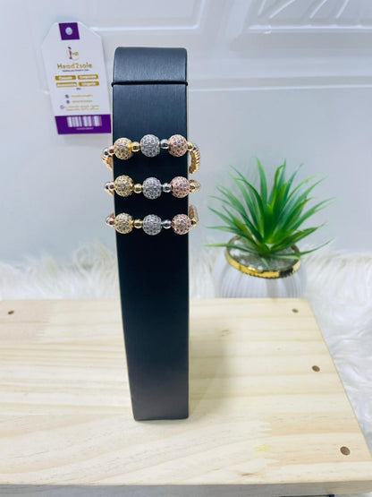 3piece set of tricolor (3 tones) bracelet