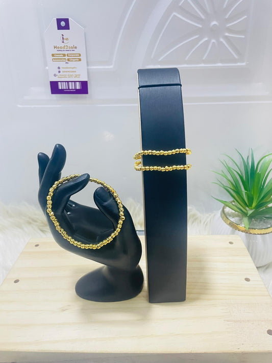 3 piece single tone Beaded Bracelet set